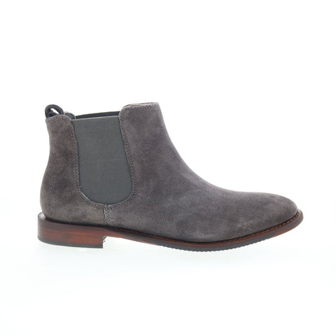 Johnston & Murphy Gabrielle Chelsea Bootie Womens Gray Suede Chelsea Boots