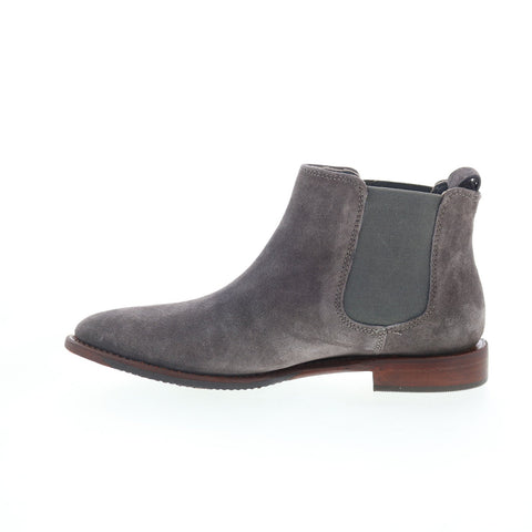 Johnston & Murphy Gabrielle Chelsea Bootie Womens Gray Suede Chelsea Boots