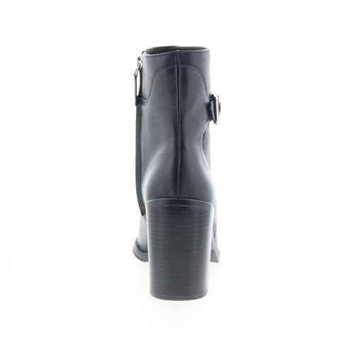Johnston & Murphy 78-51695 Womens Black Leather Zipper Ankle & Booties Boots