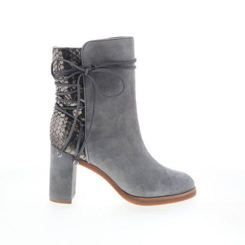 Johnston & Murphy Adley 78-51696 Womens Gray Suede Casual Dress Boots