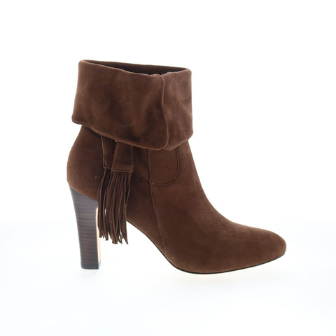 Johnston & Murphy Keaton Cuff Bootie Womens Brown Suede Ankle & Booties Boots
