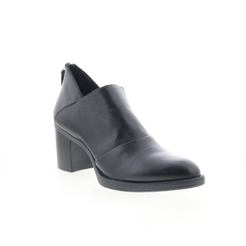 Johnston & Murphy 78-51915 Womens Black Leather Zipper Ankle & Booties Boots