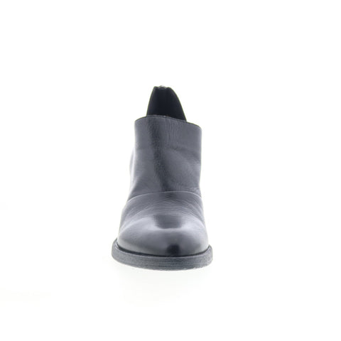 Johnston & Murphy 78-51915 Womens Black Leather Zipper Ankle & Booties Boots