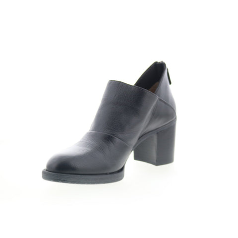 Johnston & Murphy 78-51915 Womens Black Leather Zipper Ankle & Booties Boots