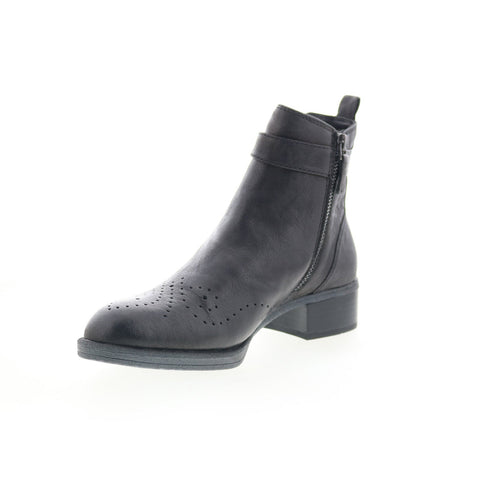 Johnston & Murphy Jeanette 78-51925 Womens Black Leather Casual Dress Boots