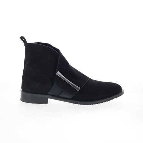 Johnston & Murphy Lola 78-52191 Womens Black Suede Casual Dress Boots