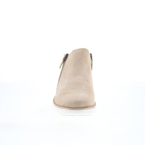 Johnston & Murphy Emery Zip Bootie 78-52403 Womens Beige Ankle & Booties Boots