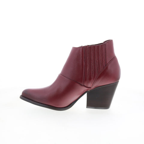 Johnston & Murphy Charlie 78-56514 Womens Red Leather Ankle & Booties Boots