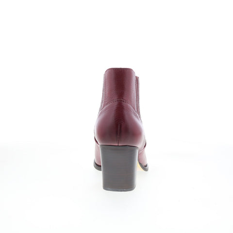 Johnston & Murphy Charlie 78-56514 Womens Red Leather Ankle & Booties Boots