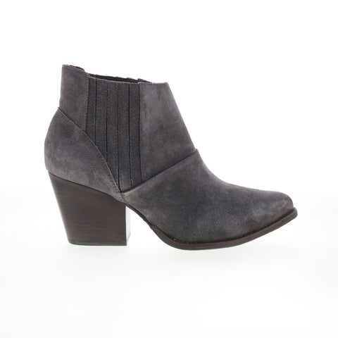 Johnston & Murphy Heeled 78-56516 Womens Gray Suede Ankle & Booties Boots