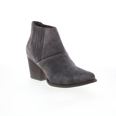 Johnston & Murphy Heeled 78-56516 Womens Gray Suede Ankle & Booties Boots