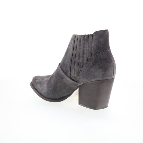 Johnston & Murphy Heeled 78-56516 Womens Gray Suede Ankle & Booties Boots