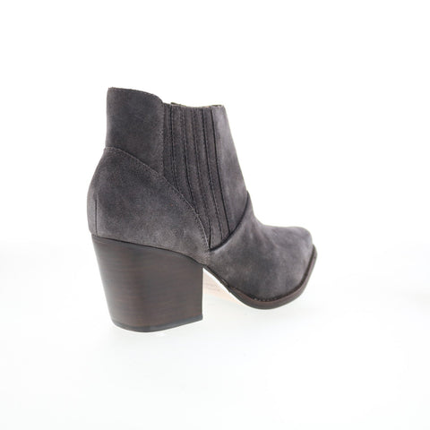 Johnston & Murphy Heeled 78-56516 Womens Gray Suede Ankle & Booties Boots