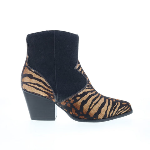Johnston & Murphy 78-56520 Womens Black Leather Zipper Ankle & Booties Boots