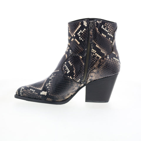 Johnston & Murphy 78-56533 Womens Black Leather Zipper Ankle & Booties Boots