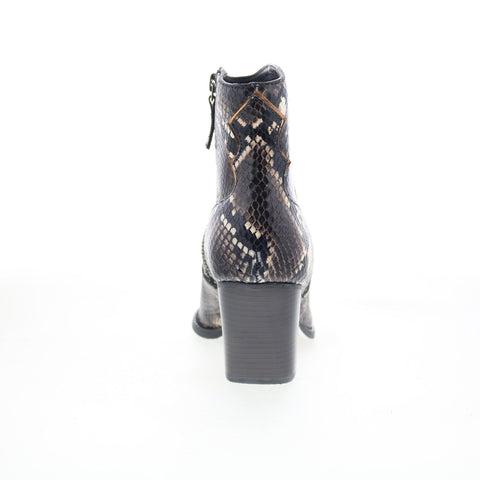 Johnston & Murphy 78-56533 Womens Black Leather Zipper Ankle & Booties Boots