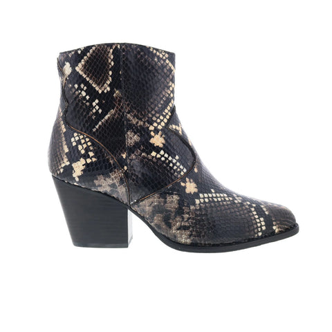 Johnston & Murphy 78-56533 Womens Black Leather Zipper Ankle & Booties Boots