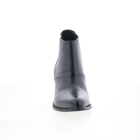 Johnston & Murphy 78-58515 Womens Black Leather Slip On Ankle & Booties Boots