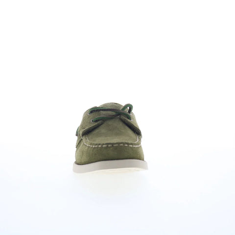 Sebago Portland Roughout Womens Green Suede Loafers & Slip Ons Boat Shoes
