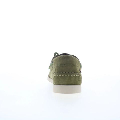 Sebago Portland Roughout Womens Green Suede Loafers & Slip Ons Boat Shoes