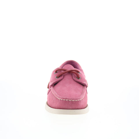 Sebago Portland Roughout Womens Pink Suede Loafers & Slip Ons Boat Shoes
