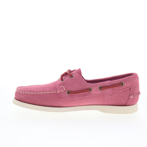 Sebago Portland Roughout Womens Pink Suede Loafers & Slip Ons Boat Shoes