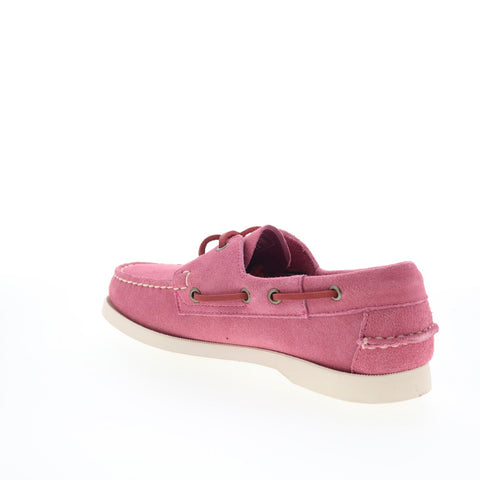Sebago Portland Roughout Womens Pink Suede Loafers & Slip Ons Boat Shoes