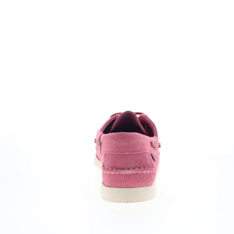 Sebago Portland Roughout Womens Pink Suede Loafers & Slip Ons Boat Shoes