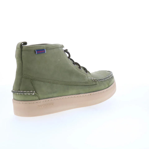 Sebago Brig CH 78112WW-ABD Mens Green Leather Lace Up Chukkas Boots