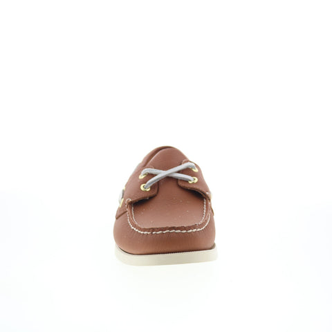 Sebago Portland Fisher Womens Brown Leather Loafers & Slip Ons Boat Shoes