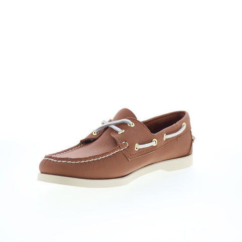 Sebago Portland Fisher Womens Brown Leather Loafers & Slip Ons Boat Shoes