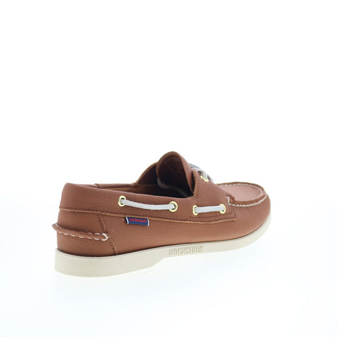 Sebago Portland Fisher Womens Brown Leather Loafers & Slip Ons Boat Shoes