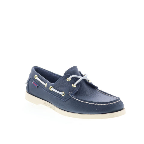 Sebago Portland Fisher Womens Blue Leather Loafers & Slip Ons Boat Shoes
