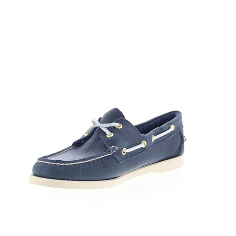 Sebago Portland Fisher Womens Blue Leather Loafers & Slip Ons Boat Shoes