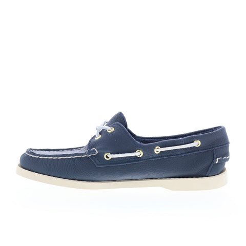 Sebago Portland Fisher Womens Blue Leather Loafers & Slip Ons Boat Shoes