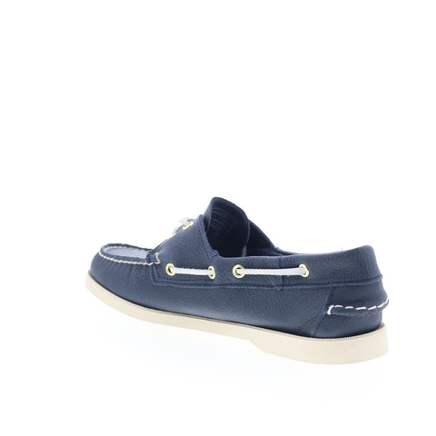 Sebago Portland Fisher Womens Blue Leather Loafers & Slip Ons Boat Shoes