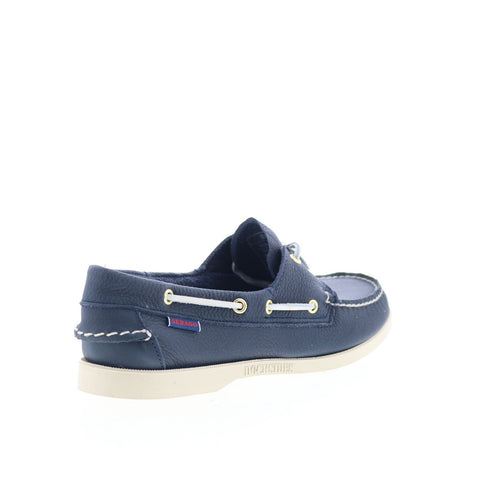 Sebago Portland Fisher Womens Blue Leather Loafers & Slip Ons Boat Shoes