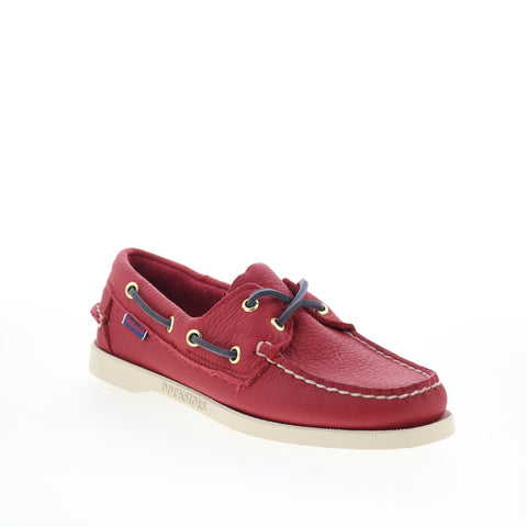 Sebago Portland Fisher 78113FW-913 Womens Red Loafers & Slip Ons Boat Shoes