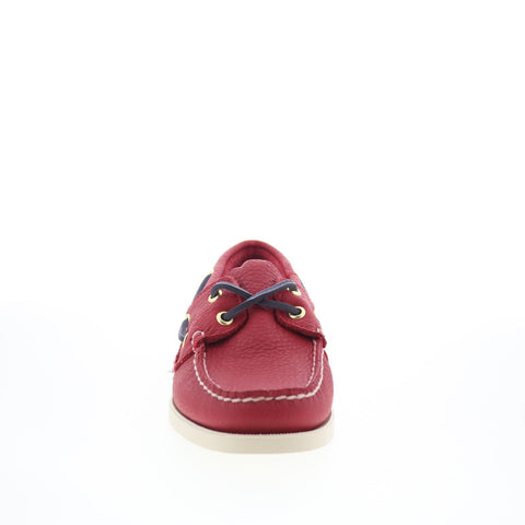 Sebago Portland Fisher 78113FW-913 Womens Red Loafers & Slip Ons Boat Shoes