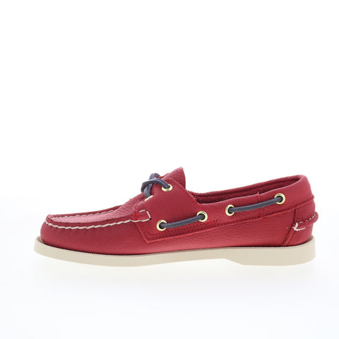 Sebago Portland Fisher 78113FW-913 Womens Red Loafers & Slip Ons Boat Shoes