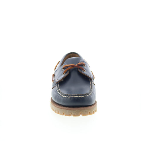 Sebago Ranger Moc Soft Womens Blue Leather Loafers & Slip Ons Boat Shoes