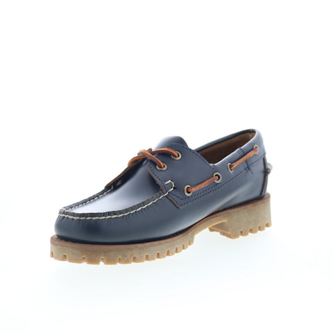 Sebago Ranger Moc Soft Womens Blue Leather Loafers & Slip Ons Boat Shoes