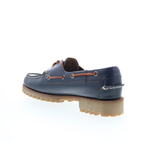 Sebago Ranger Moc Soft Womens Blue Leather Loafers & Slip Ons Boat Shoes