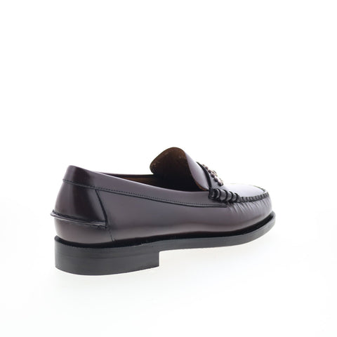 Sebago Classic Dan Eyes HTC LA Mens Brown Wide Leather Loafers Penny Shoes