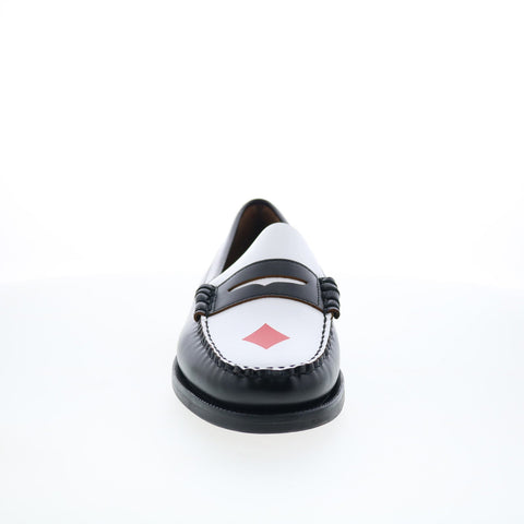 Sebago Classic Dan Gambling Mens Black Leather Loafers & Slip Ons Penny Shoes