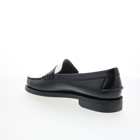 Sebago Classic Dan Gambling Mens Black Leather Loafers & Slip Ons Penny Shoes