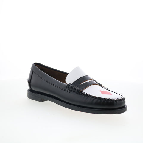 Sebago Classic Dan Gambling Womens Black Loafers & Slip Ons Penny Shoes