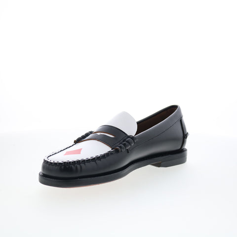 Sebago Classic Dan Gambling Womens Black Loafers & Slip Ons Penny Shoes
