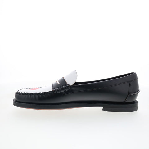 Sebago Classic Dan Gambling Womens Black Loafers & Slip Ons Penny Shoes