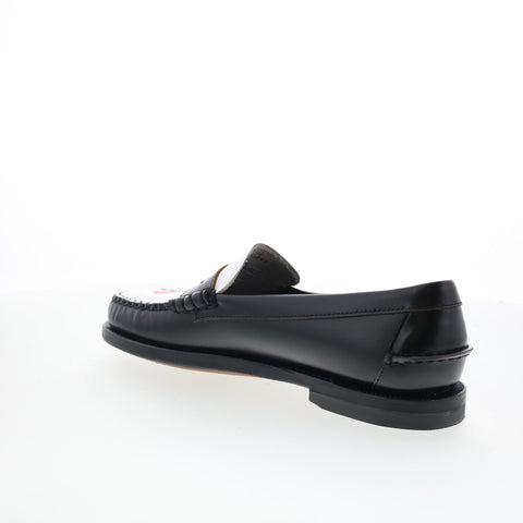 Sebago Classic Dan Gambling Womens Black Loafers & Slip Ons Penny Shoes